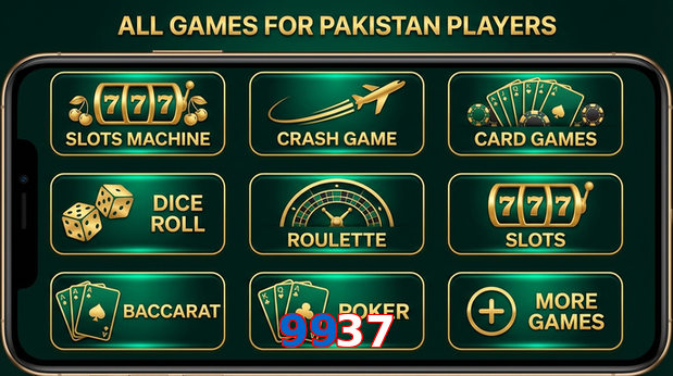 Main screen of 9937 games page for PK players